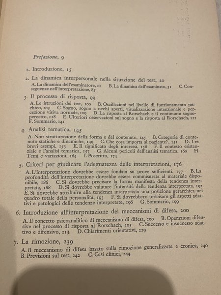 L'interpretazione psicoanalitica del Rorschach. Teoria e applicazione