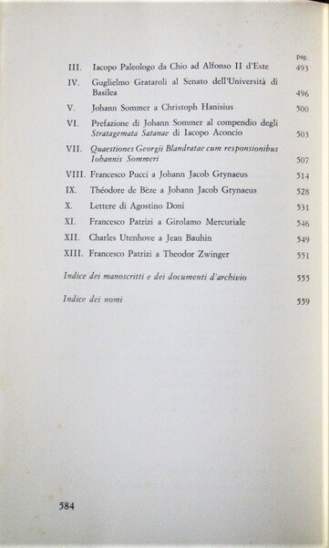 Studi e Ricerche di Storia Ereticale Italiana del Cinquecento