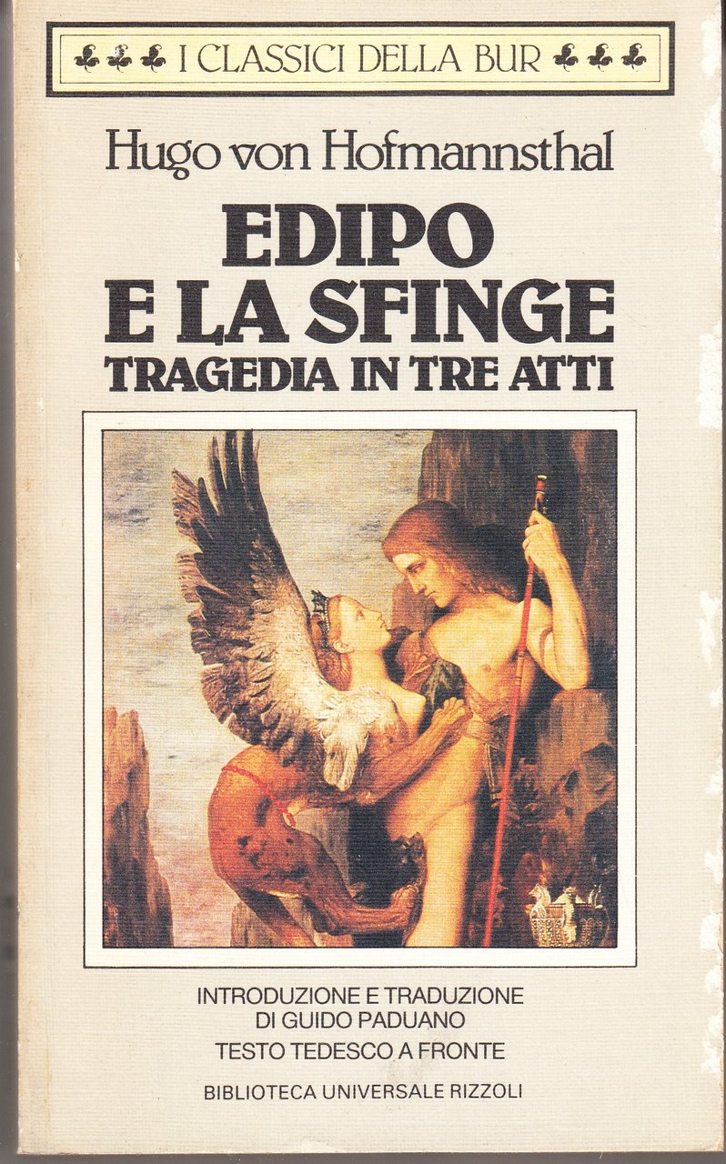 Edipo e la Sfinge. Tragedia in tre atti. Introduzione di …