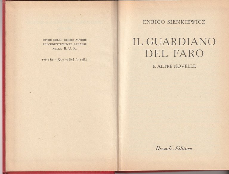 Il guardiano del faro e altre novelle