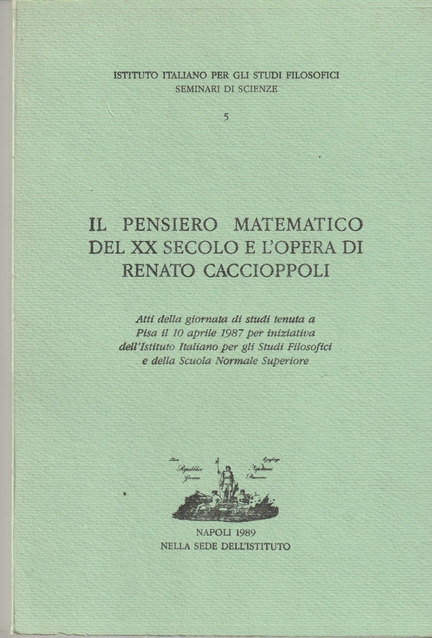 Il pensiero matematico del XX secolo e l'opera di Renato … | Immagine principale