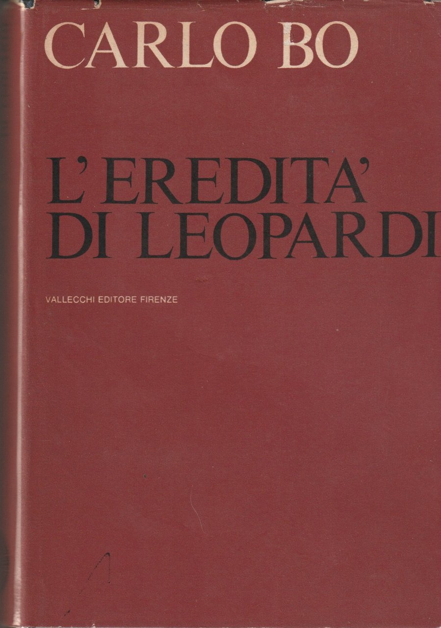 L'eredità di Leopardi e altri saggi | Immagine principale