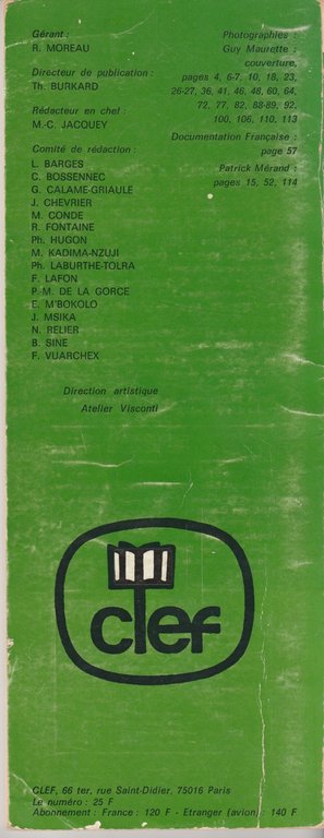 Nouvelles tendances de la litterature africaine. Livres, lecture et bibliothèques, …