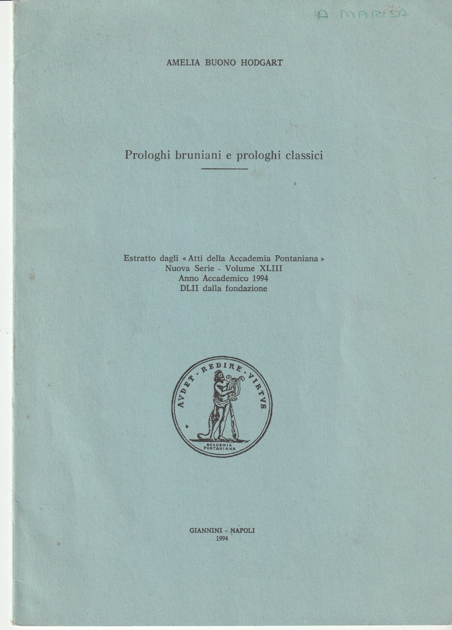 Prologhi bruniani e prologhi classici | Immagine principale
