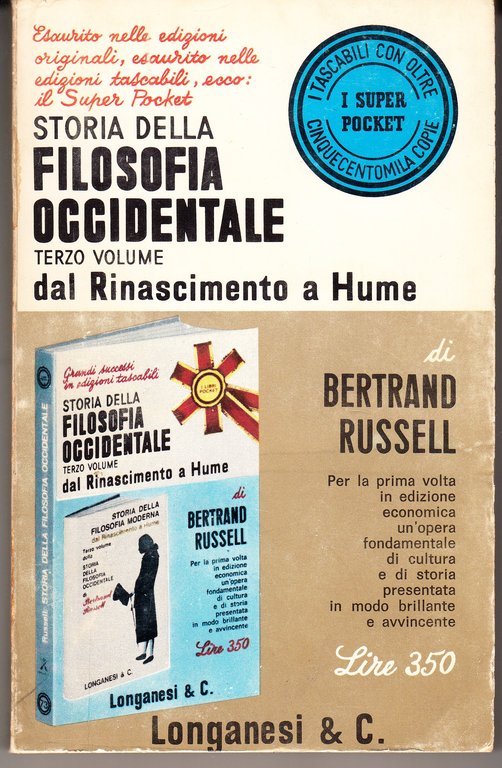 Storia della filosofia occidentale Vol. 1: Filosofia greca; Vol.2: Da …