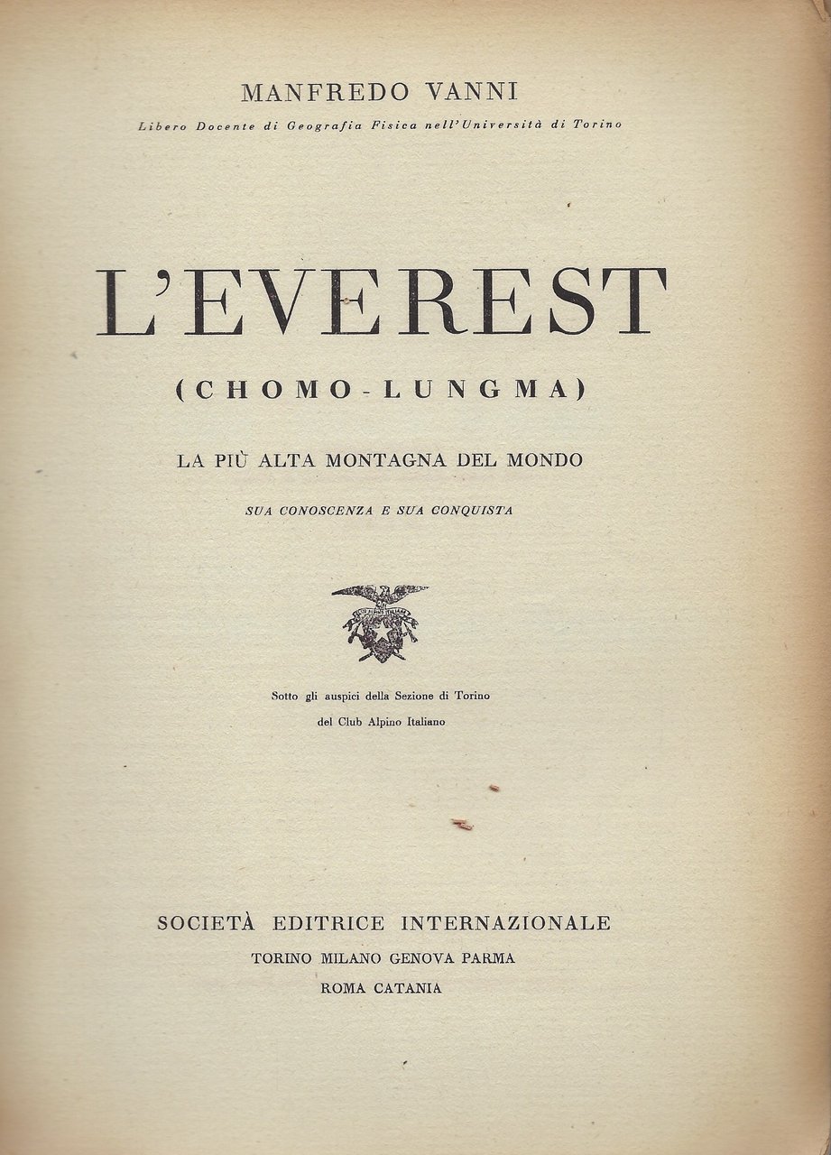L'Everest (Chomo-Lungma), la più alta montagna del mondo, sua conoscenza …