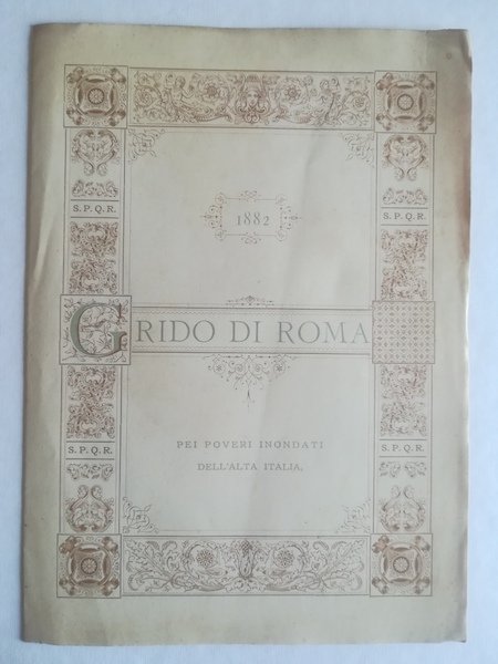 1882. Grido di Roma pei poveri inondati dell'alta Italia