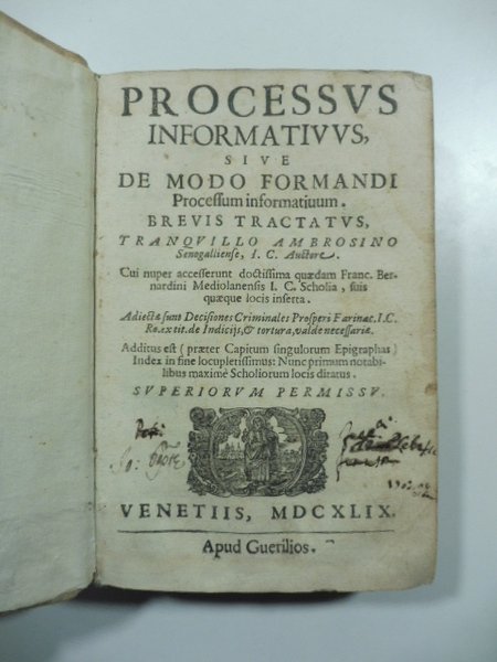 Processus informativus sive de modo formandi processum informativum. Brevis tractatus …