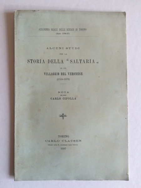 Alcuni studi per la storia della Saltaria in un villaggio … | Immagine principale