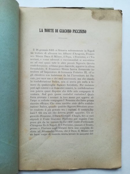 La morte di Giacomo Piccinino