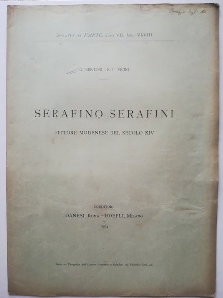 Serafino Serafini pittore modenese del secolo XIV