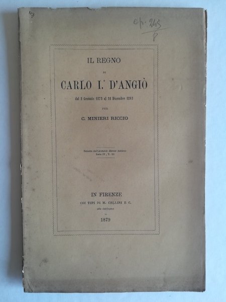 Il Regno di Carlo I d'Angio' dal 2 gennaio 1273 …