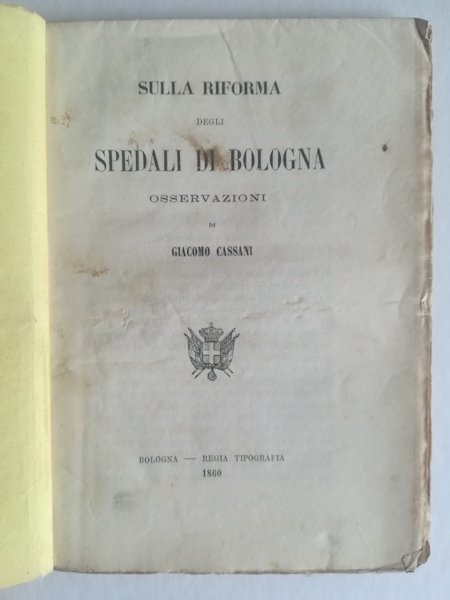 Sulla riforma degli spedali di Bologna