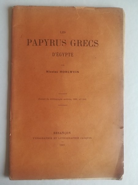 Les papyrus grecs d'Egypte