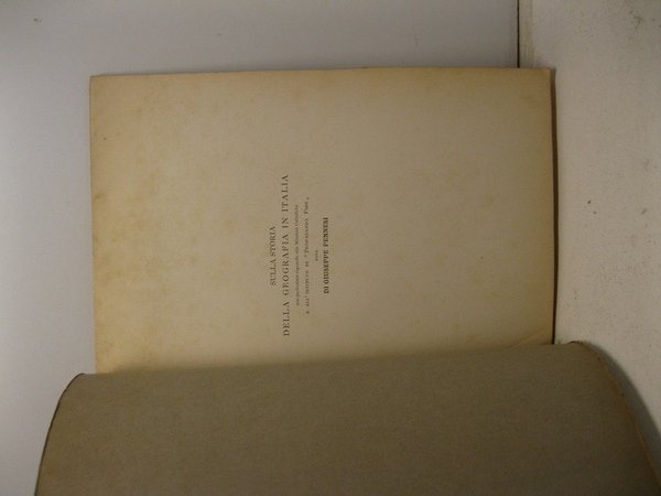 Sulla storia della geografia in Italia con particolare riguardo alle …