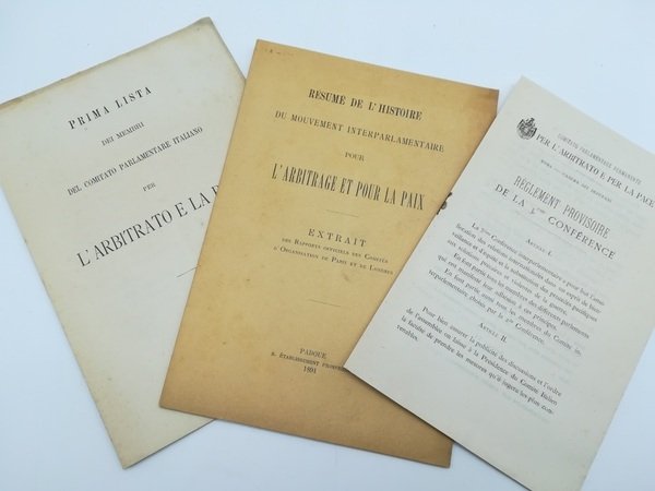 Resume' de l'histoire du mouvement interparlamentaire pour l'arbitrage et pour …