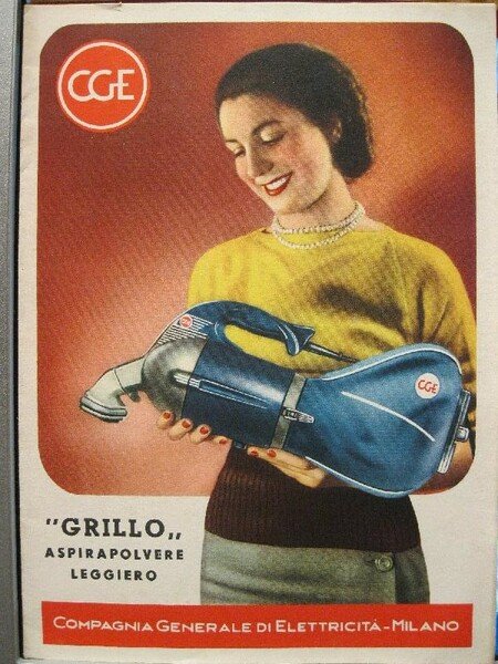 CGE. Grillo aspirapolvero leggero. Compagnia generale elettricita' - Milano