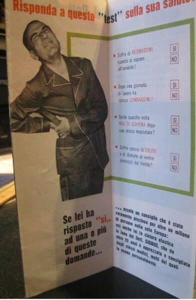 Posso farle alcune domande sulla sua salute? Ecco le cinture …