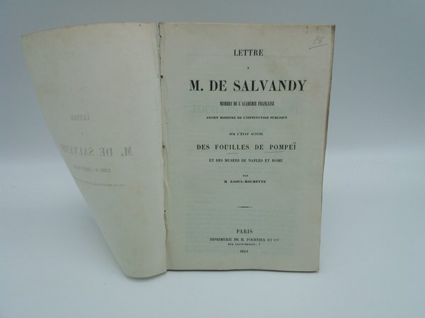 Lettre a M. De Salvandy.sur l'etat actuel des fouilles de …