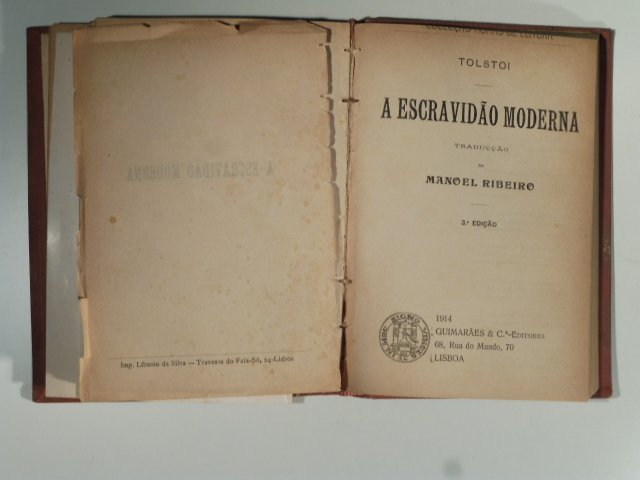 A escravidao moderna. Traduccao de Manoel Ribeiro, 3 edicao | Immagine principale