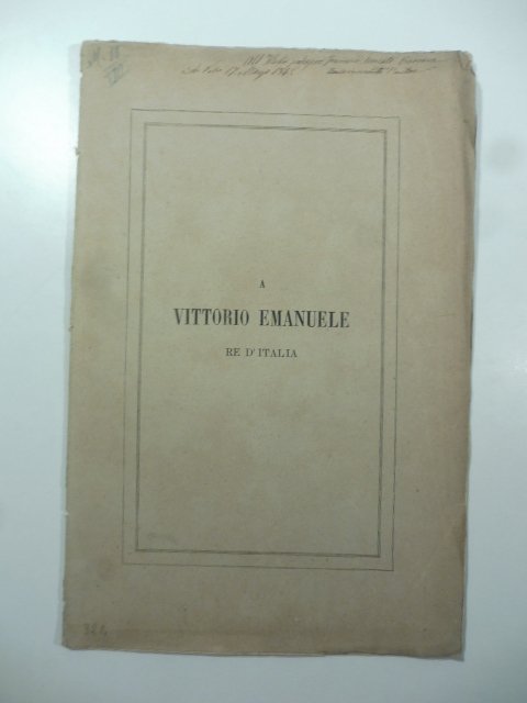 A Vittorio Emanuele re d'Italia
