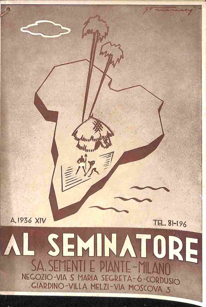 Al seminatore, Milano. Sementi e piante (catalogo 1936)