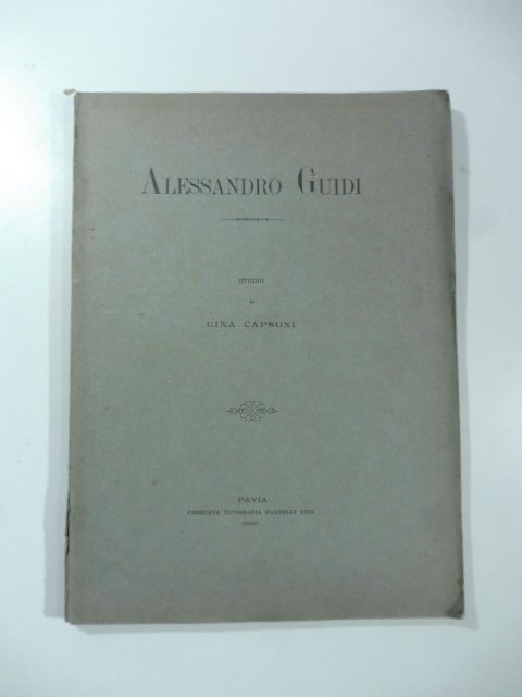 Alessandro Guidi. Studio