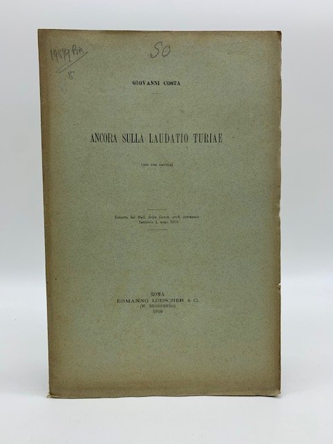 Ancora sulla Laudatio Turiae (con una tavola)