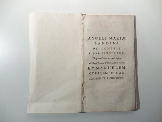 Angeli Mariae Bandini De comitis liber singularis elegiaco carmine conscriptus …