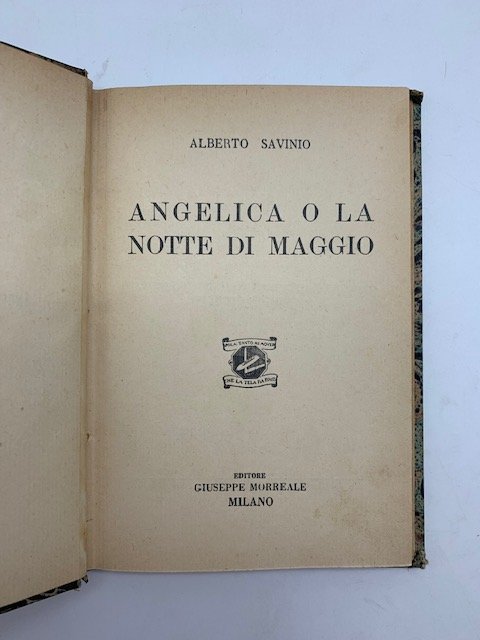 Angelica o la notte di maggio. Romanzo