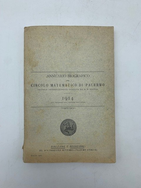 Annuario biografico del Circolo matematico di Palermo, luglio 1914