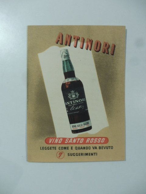 Antinori. Vino santo rosso. Leggete come e quando va bevuto. …