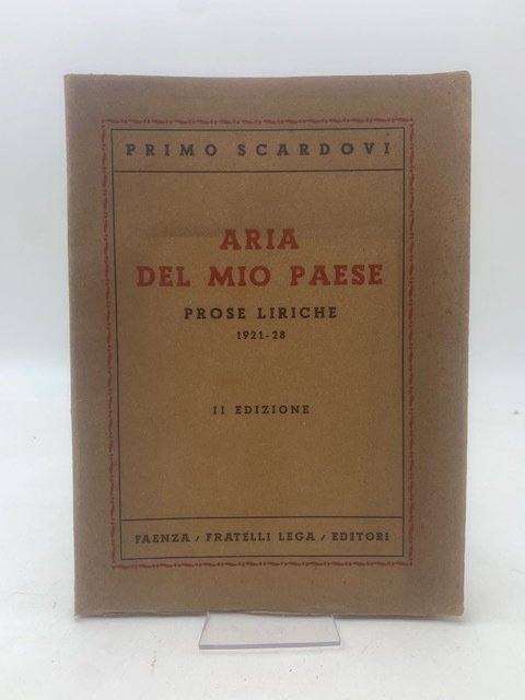 aria del mio paese prose liriche 1921-22 | Immagine principale