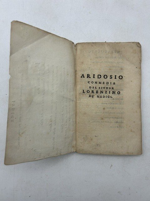 Aridosio commedia del Signor Lorenzino De' Medici | Immagine principale