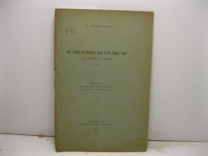 Arte e Storia nel Convento e Chiesa de' SS Jacopo …