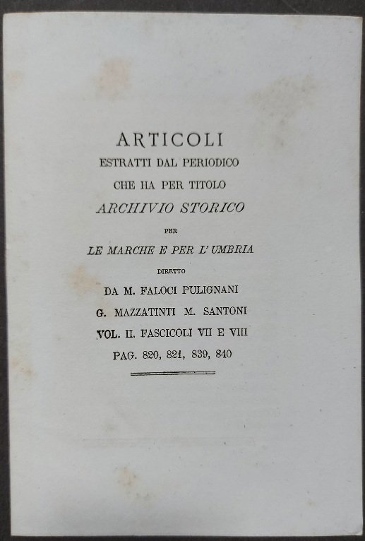 Articoli estratti dal periodico che ha per titolo Archivio storico …