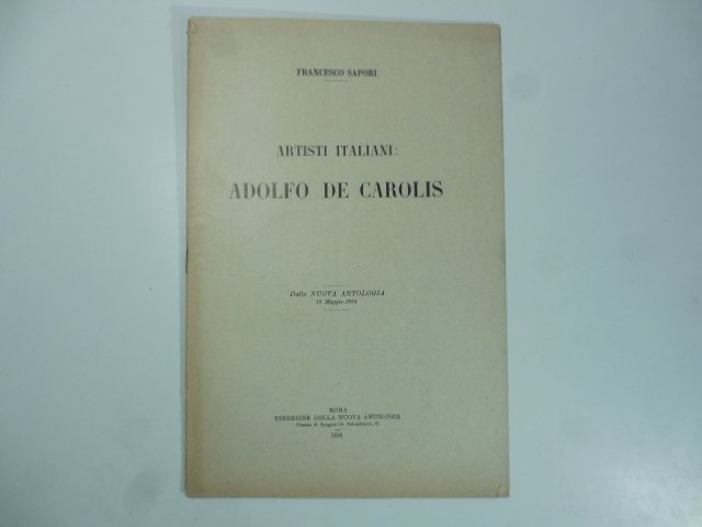 Artisti italiani. Adolfo De Carolis