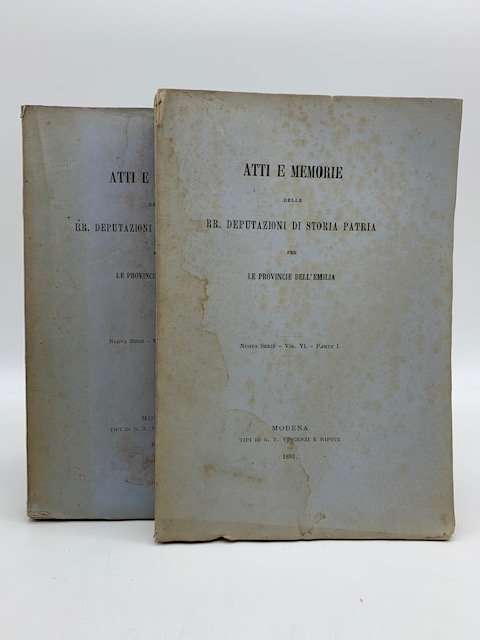 Atti e memorie delle RR. Deputazioni di storia patria per …