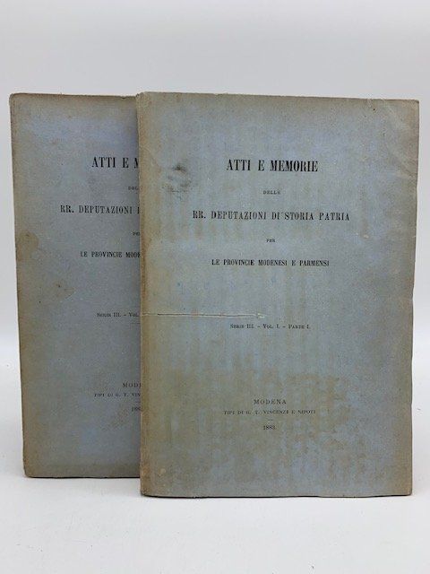 Atti e memorie delle RR. Deputazioni di storia patria per …
