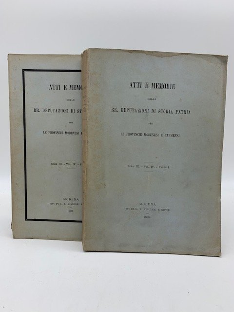 Atti e memorie delle RR. Deputazioni di storia patria per …
