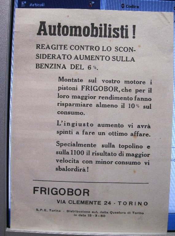 Automobilisti! Reagite contro lo sconsiderato aumento sulla benzina del 6%. …