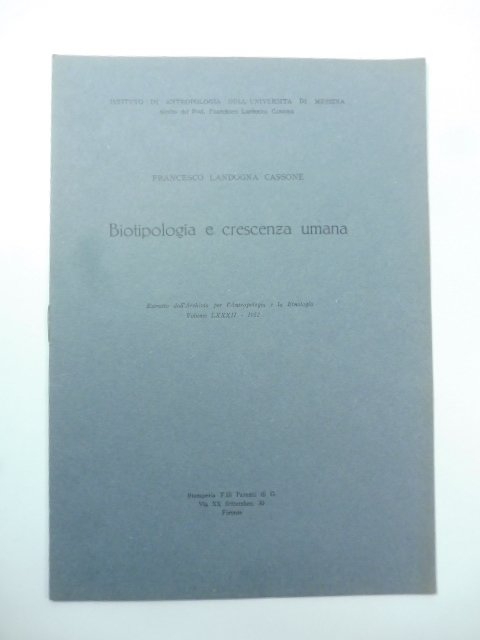 Biotipologia e crescenza umana