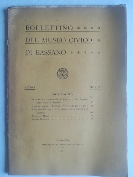 Bollettino del Museo civico di Bassano, anno I, num. 2