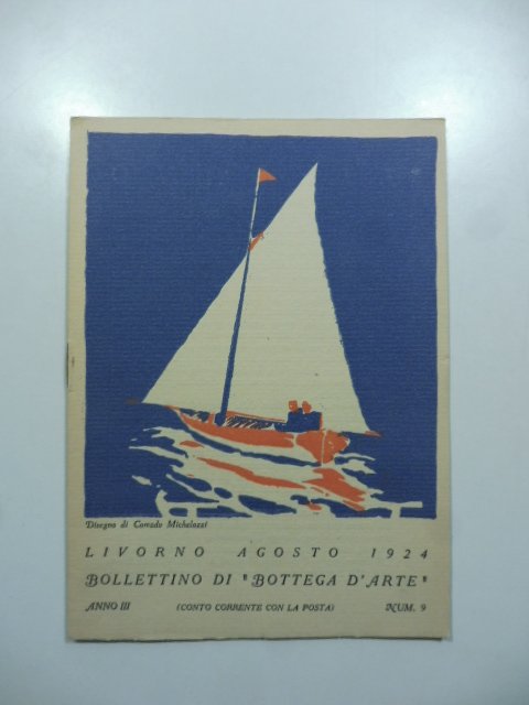 Bollettino di Bottega d'Arte, Livorno, num. 9, agosto 1924. Livorno