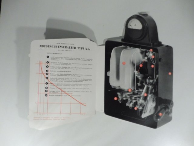 Brown Boveri. Der handbetatigte motorschutzschalter type N4e. Pieghevole pubblicitario