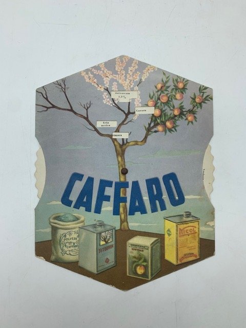 Caffaro. Societa' elettrica ed elettro-chimica, Milano. Cartoncino pubblicitario fustellato