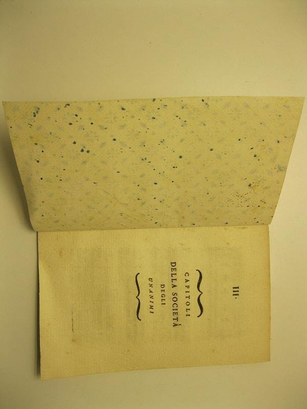 CAPITOLI DELLA SOCIETA' DEGLI UNANIMI