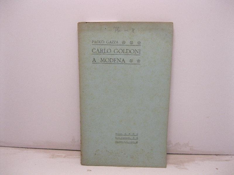 Carlo Goldoni a Modena