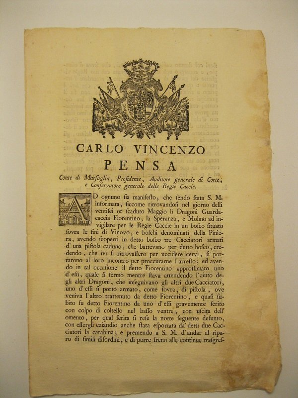 Carlo Vincenzo Pensa. Ad ognuno sia manifesto che li Dragoni … | Immagine principale