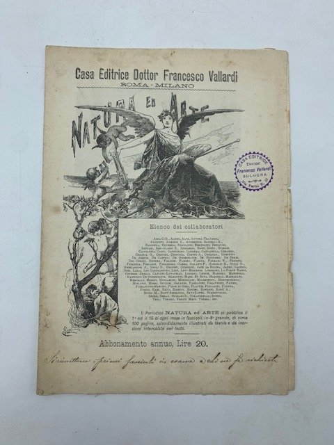 Casa editrice Dottor Francesco Vallardi. Sommario dei numeri del primo …